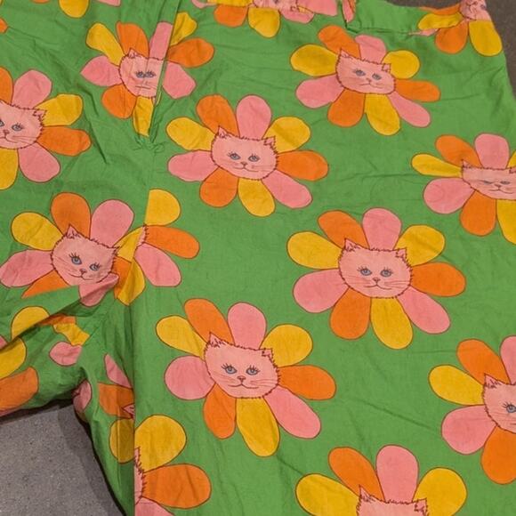 Modcloth x Marisol Muro Retro Style Floral 70s Pants Size 3X Flower Cats 60s - Picture 11 of 11